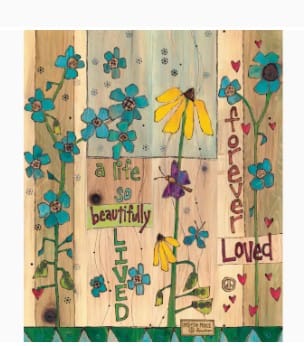 Demdaco Home Decor - Garden - Outdoor A Beautiful Life Art Pole  20"