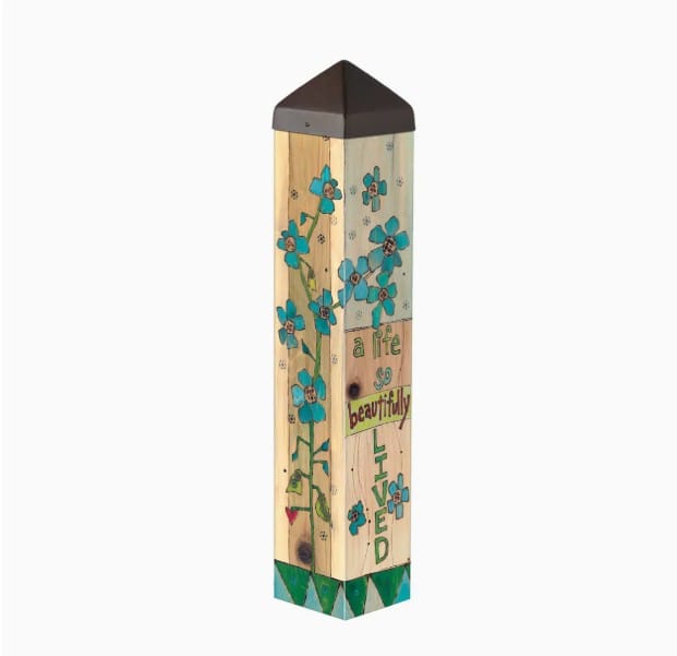 Demdaco Home Decor - Garden - Outdoor A Beautiful Life Art Pole  20"