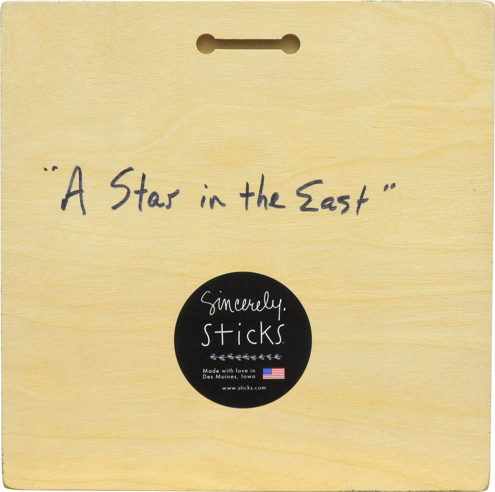 Sincerely Sticks Wall Art A Star in the East 9" x 9" Plaque