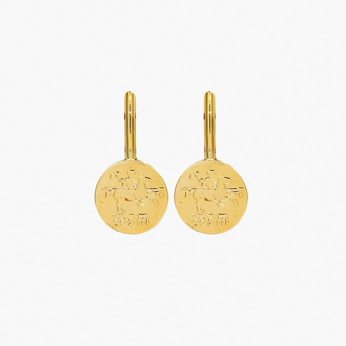 CXC Jewelry Gold Alejandro Coin Earrings