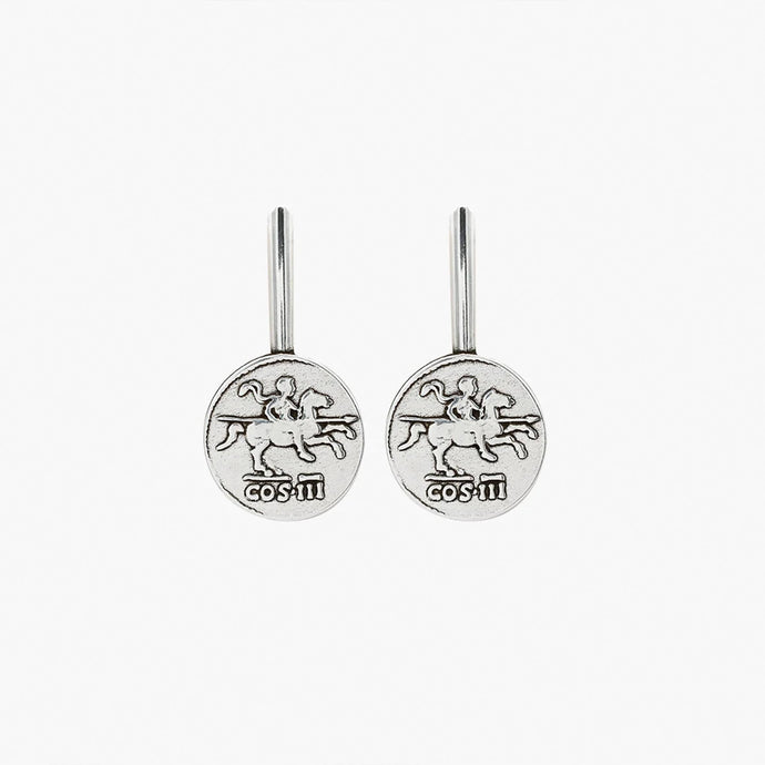 CXC Jewelry Silver Alejandro Coin Earrings