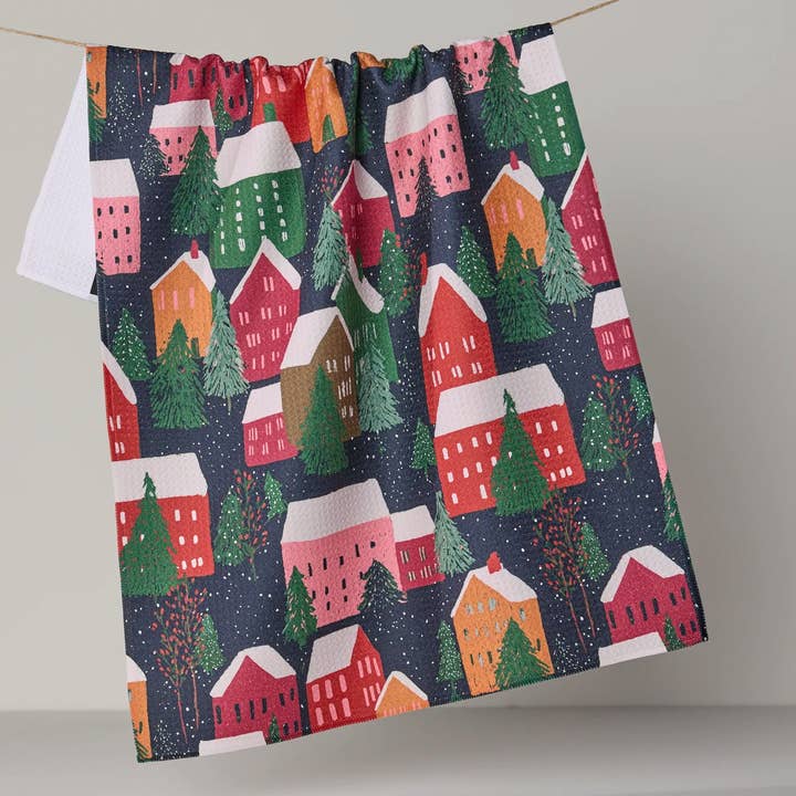Geometry Tea Towel Alpine Village Tea Towel