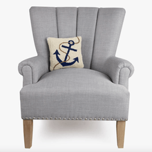 Load image into Gallery viewer, Peking Handicraft Home Accents Anchor and Rope Hook Pillow
