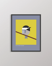 Load image into Gallery viewer, Little Dipper Art Home Decor - Indoor - Furniture Lighting Mirrors Wall Art Art Print Black Capped Chickadee
