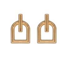 Load image into Gallery viewer, CXC Jewelry Jewelry - Earrings - CXC Gold Ascot Mini Stirrup Earrings Silver
