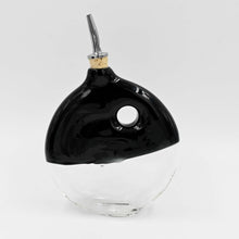 Load image into Gallery viewer, Boise Art Glass Proudly Handmade in Idaho, USA Opaque Black Asymmetric Glass Olive Oil Bottle
