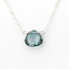 Load image into Gallery viewer, Judy Brandon Jewelry - Necklaces Blue Topaz/Silver Bar Gem 56 Necklace
