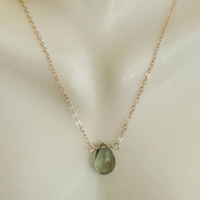 Load image into Gallery viewer, Judy Brandon Jewelry - Necklaces Green Amethyst/Gold Bar Gem 56 Necklace
