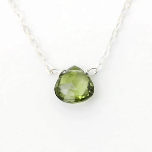 Judy Brandon Jewelry - Necklaces Peridot/Silver Bar Gem 56 Necklace