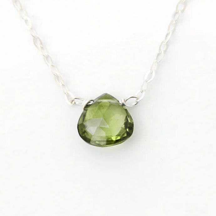 Judy Brandon Jewelry - Necklaces Peridot/Silver Bar Gem 56 Necklace