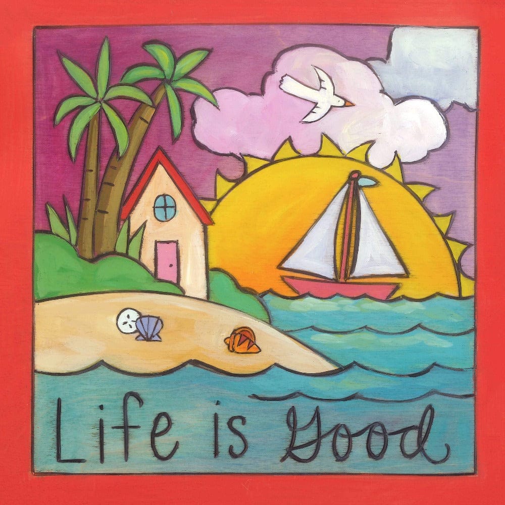 Sincerely Sticks Wall Art Be Here Now 6" x 6" Plaque