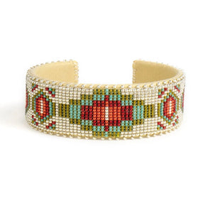 Etkie Jewelry Large Becca Beaded Glass Cuff