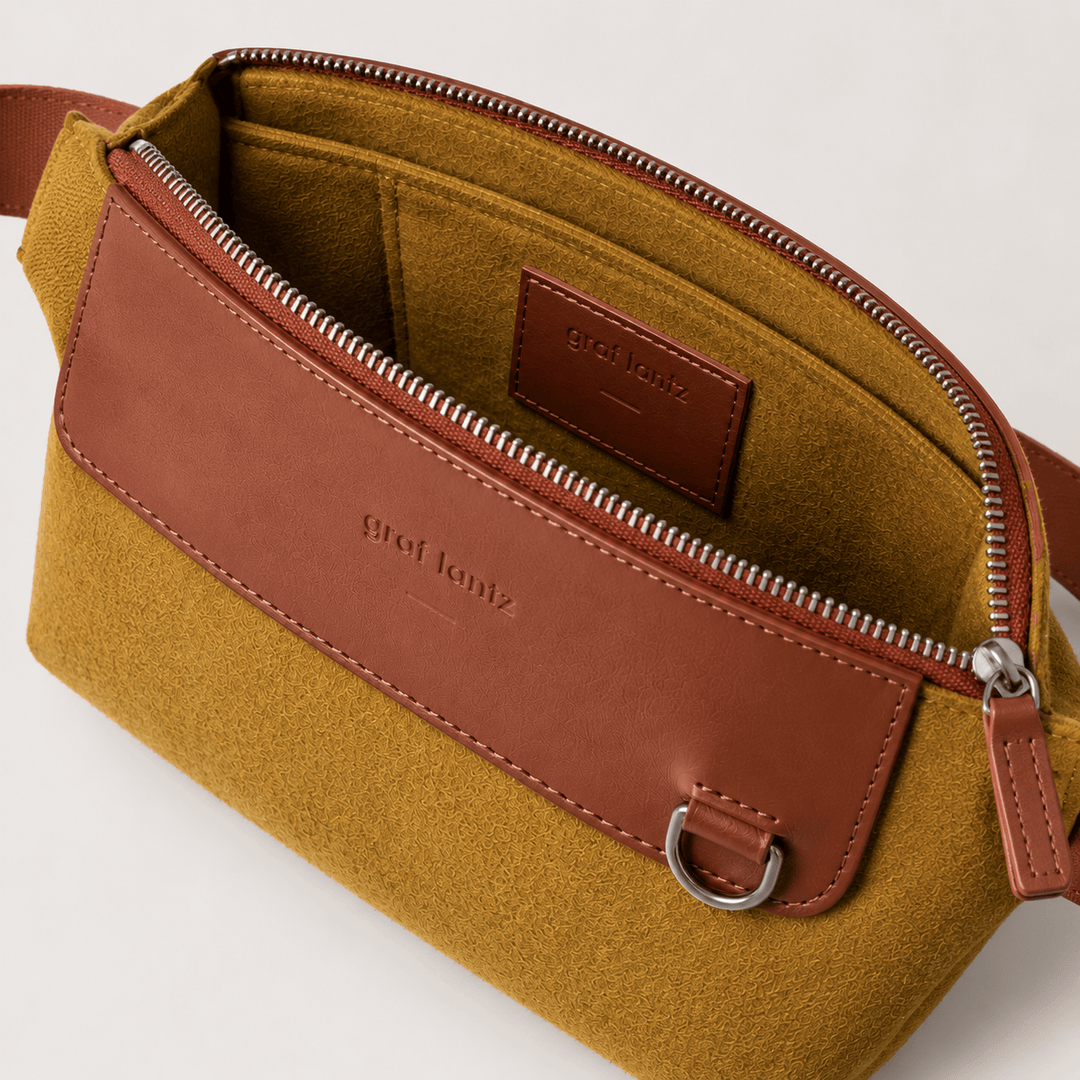 Graf Lantz Handbags &amp; Wallets Bedford Merino Wool Belt Bag - Brine / Sienna