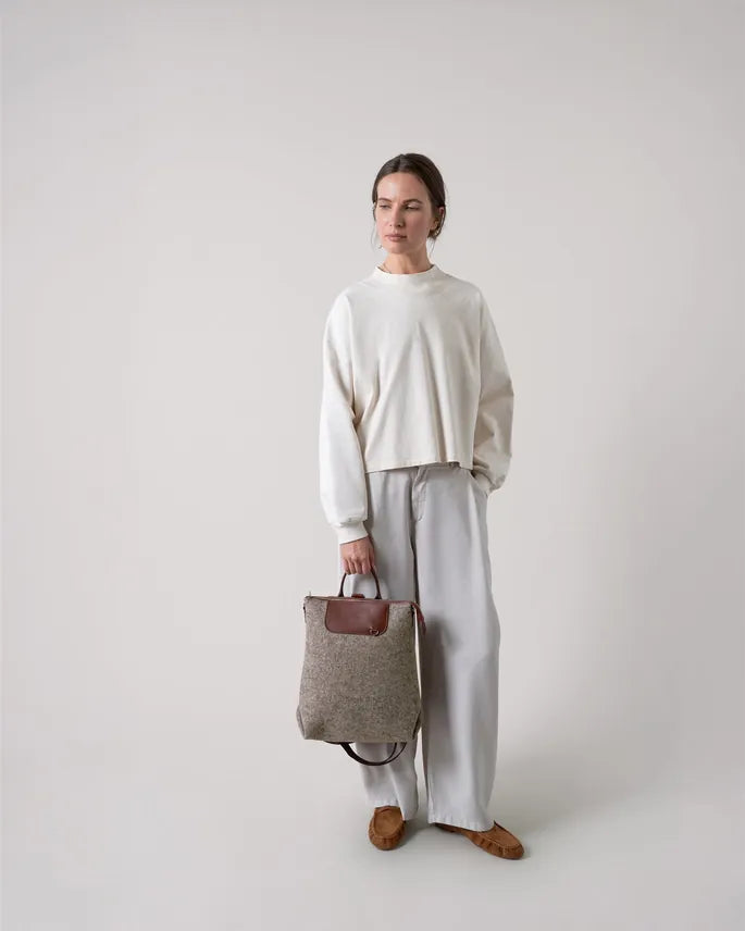 Graf Lantz Handbags &amp; Wallets Bedford Merino Wool Midi Backpack - Ash Brown / Sienna