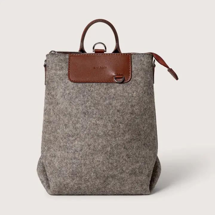Graf Lantz Handbags &amp; Wallets Bedford Merino Wool Midi Backpack - Ash Brown / Sienna