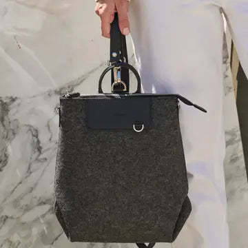 Graf Lantz Handbags &amp; Wallets Bedford Merino Wool Midi Backpack - Charcoal / Black