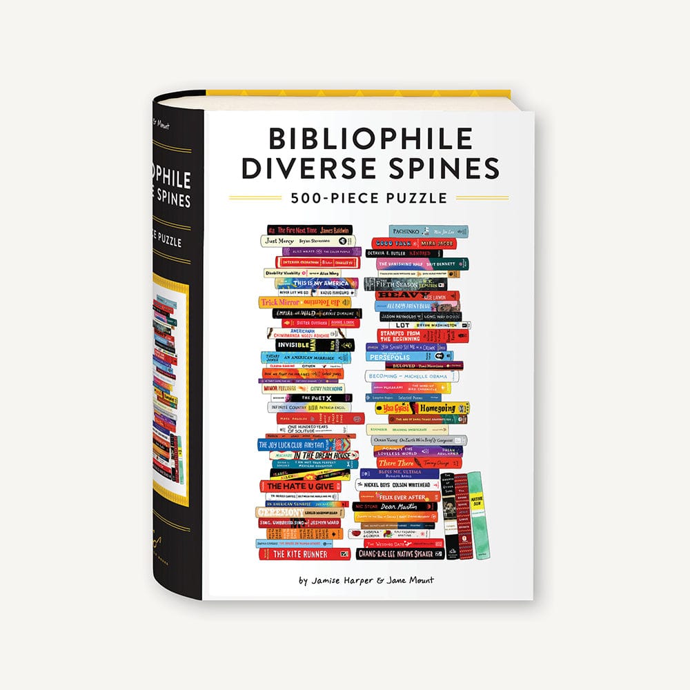 Hachette Book Group USA Books Cards Games and Puzzles - Games and Puzzles Bibliophile Diverse Spines 500 Piece Puzzle