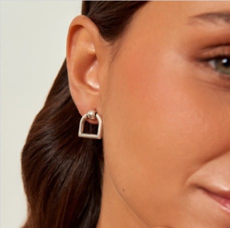 CXC Jewelry Jewelry - Earrings - CXC Big Star Stirrup Earrings Silver