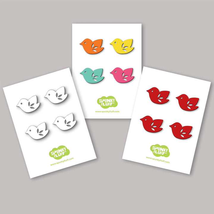 Spunky Fluff Proudly handmade in South Dakota, USA Bird Magnets, Mini