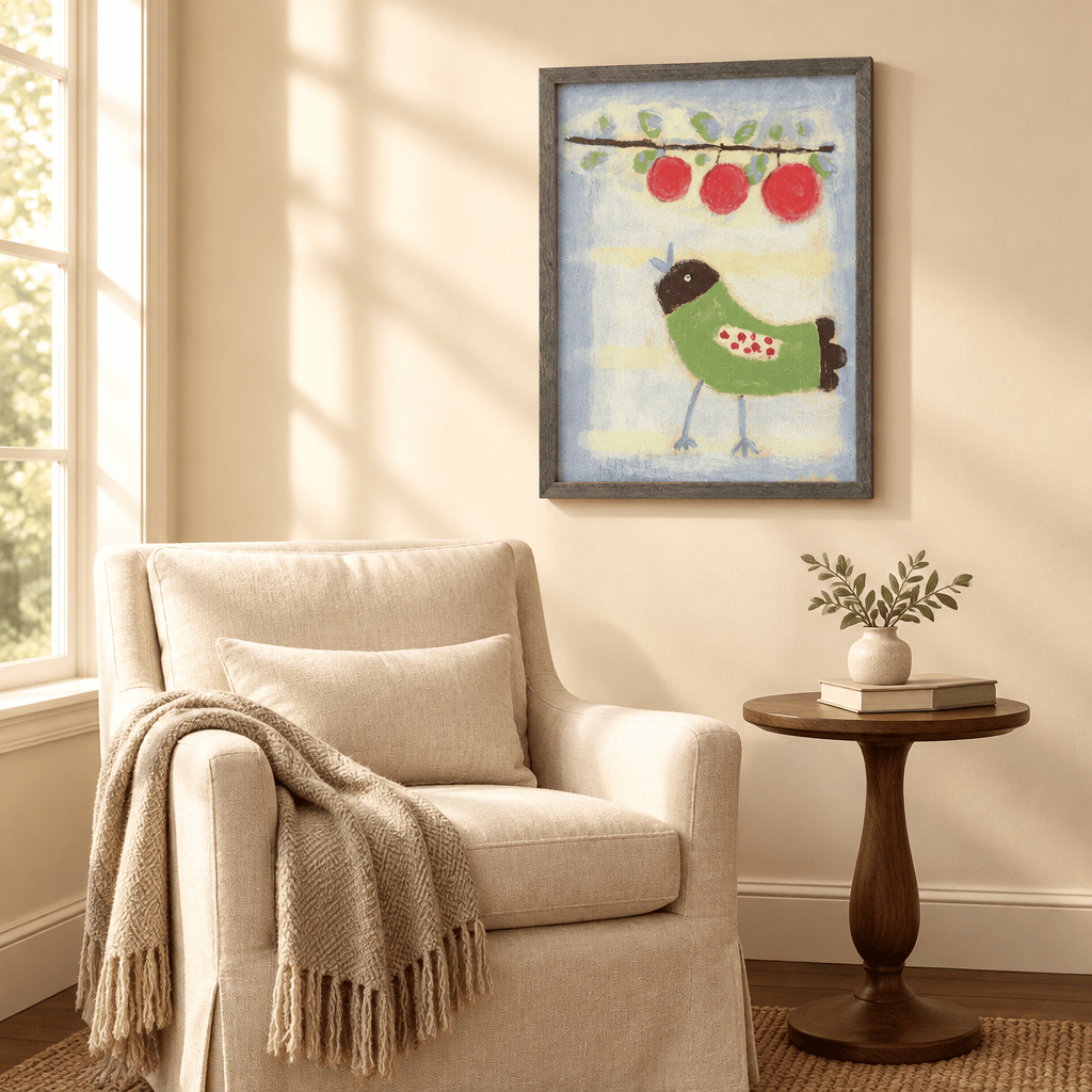 Sugarboo Designs Home Decor - Home Accent Bird w/Cherries Art Print 25x35
