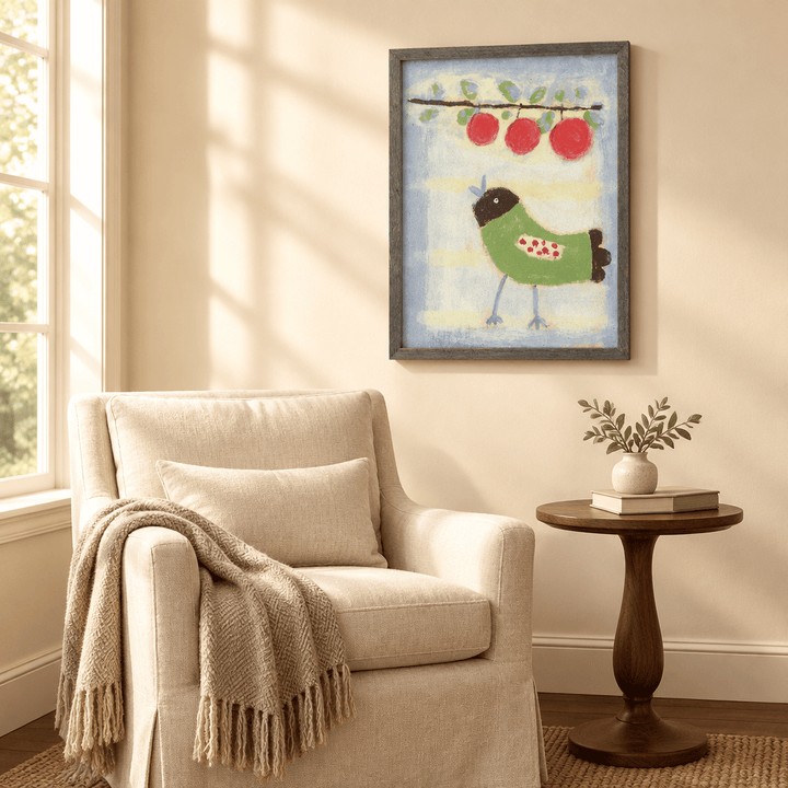 Sugarboo Designs Home Decor - Home Accent Bird w/Cherries Art Print 25x35