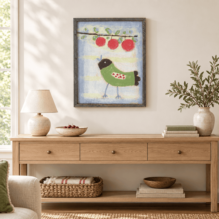 Sugarboo Designs Home Decor - Home Accent Bird w/Cherries Art Print 25x35