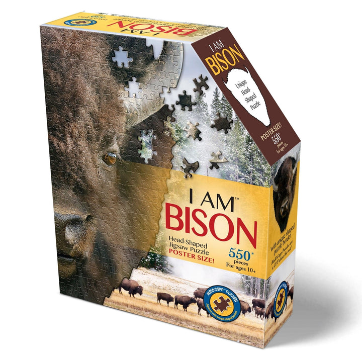 Madd Capp Games &amp; Puzzles Puzzles/Games/Books 550 Pieces Bison Jigsaw Puzzle, I Am Bison 300 and 550 Piece Jigsaw Puzzles