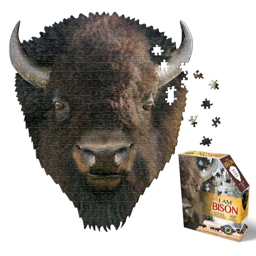 Madd Capp Games &amp; Puzzles Puzzles/Games/Books Bison Jigsaw Puzzle, I Am Bison 300 and 550 Piece Jigsaw Puzzles