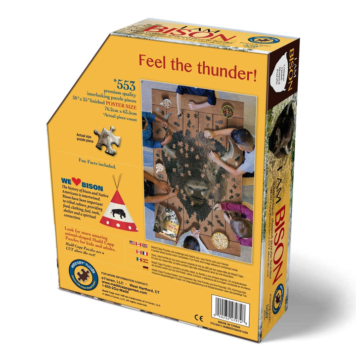 Madd Capp Games &amp; Puzzles Puzzles/Games/Books Bison Jigsaw Puzzle, I Am Bison 300 and 550 Piece Jigsaw Puzzles