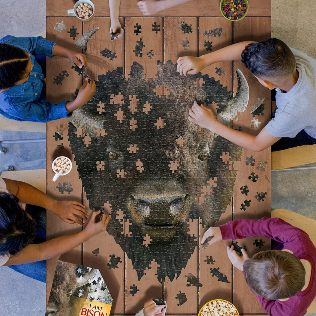 Madd Capp Games &amp; Puzzles Puzzles/Games/Books Bison Jigsaw Puzzle, I Am Bison 300 and 550 Piece Jigsaw Puzzles