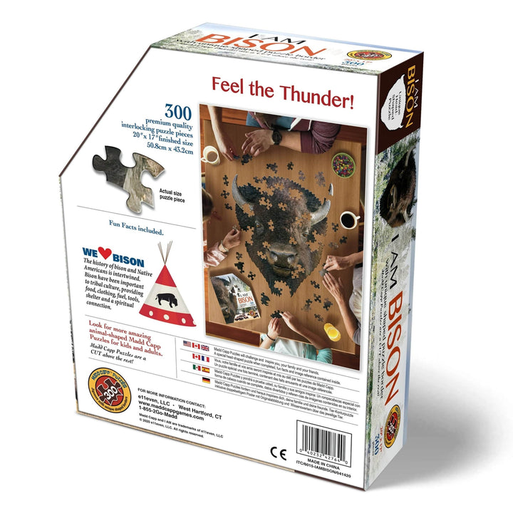 Madd Capp Games &amp; Puzzles Puzzles/Games/Books Bison Jigsaw Puzzle, I Am Bison 300 Piece Jigsaw Puzzle