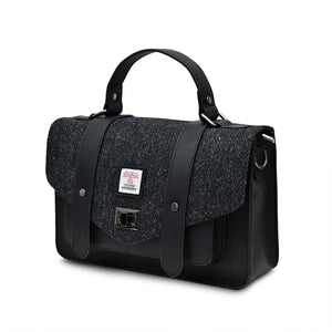 Islander UK Black Herringbone Large Satchel