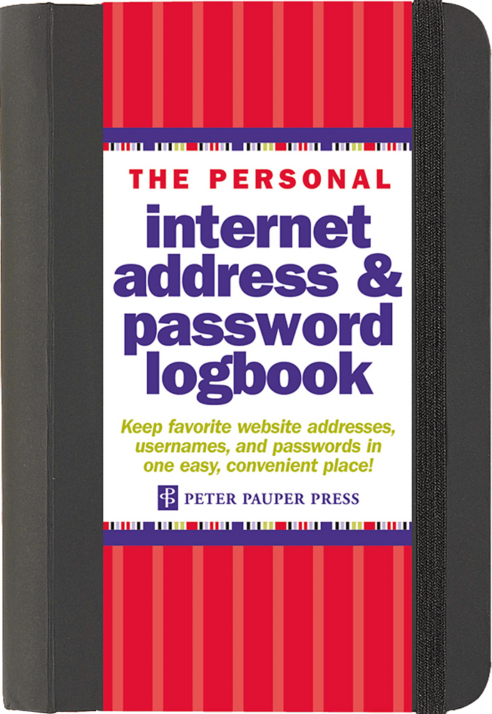 Peter Pauper Press Black Internet Address & Password Organizer