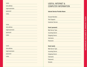 Peter Pauper Press Black Internet Address & Password Organizer