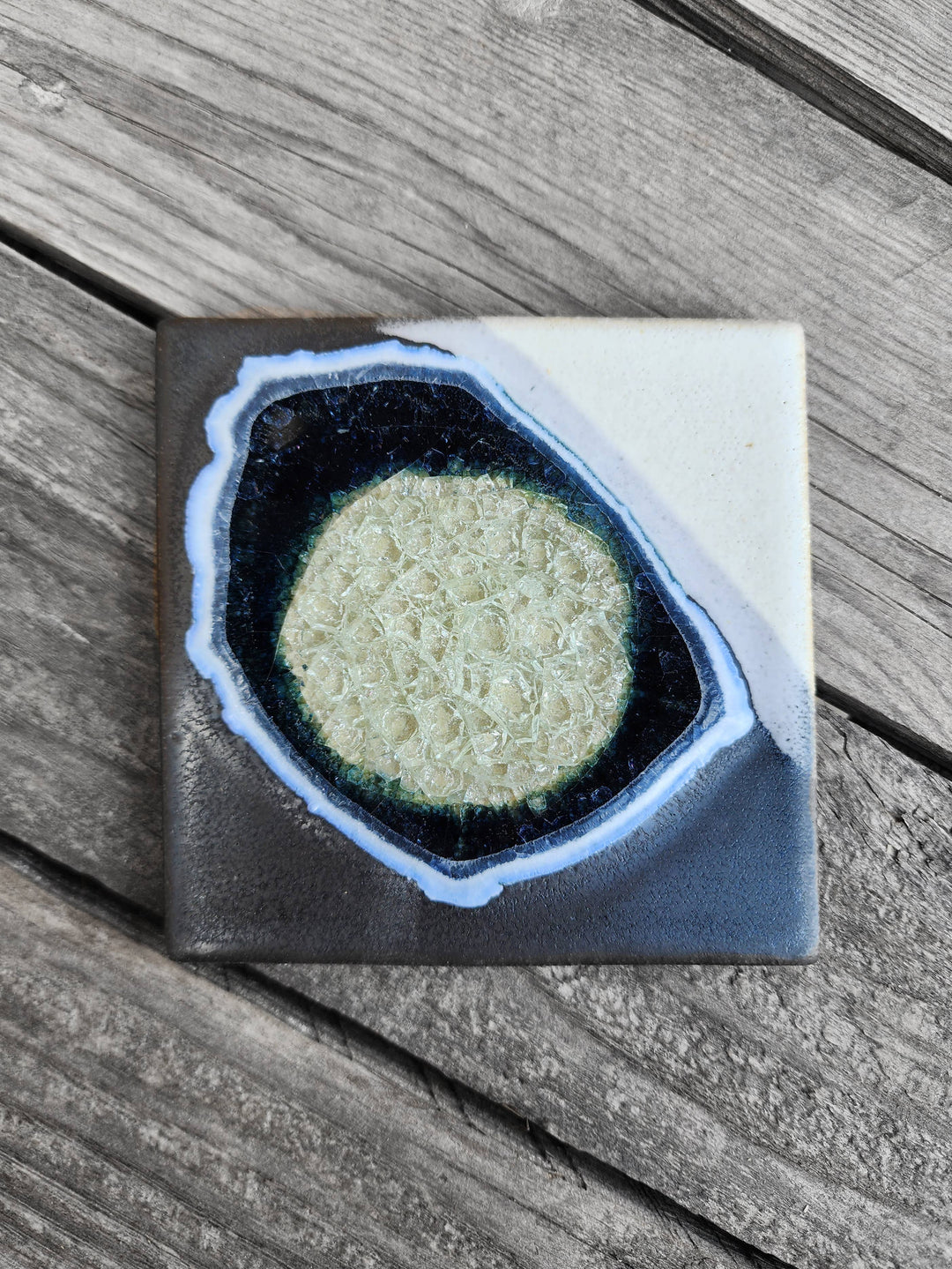 Dock 6 Pottery Ceramics Black/White Ceramic Coaster | Dock 6 Pottery