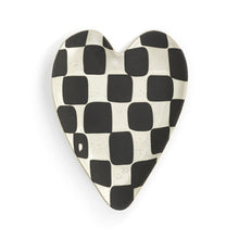 Load image into Gallery viewer, Demdaco Home Decor - Home Accent Black &amp; White Checker Heart Spoon Rest
