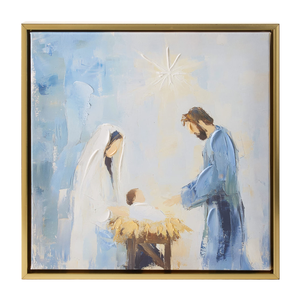 Raz Imports Inc Christmas Wall Art Blessed in Bethlehem Nativity Wall Art – 13.5″