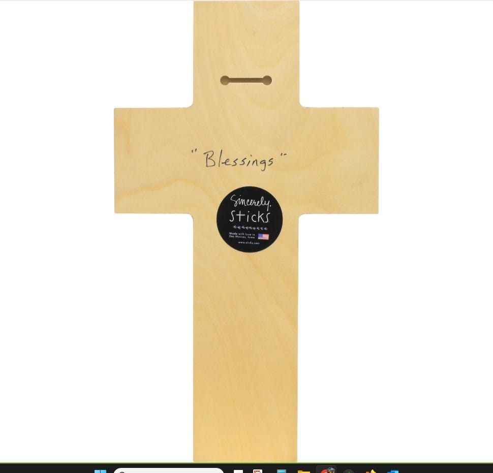 Sincerely Sticks Home Decor - Home Accent Blessings Cross Plaque