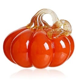 Diamond Star Home Decor - Holiday - Other Blown Glass Pumpkin Opaque Orange