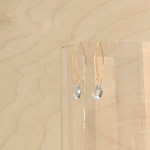 Original Hardware Proudly Handmade in Colorado, USA Blue Quartz Long Drop Earrings
