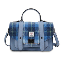 Load image into Gallery viewer, Islander UK Blue Tartan Large Satchel
