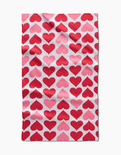 Load image into Gallery viewer, Geometry Blushing Hearts Tea Towel
