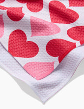 Load image into Gallery viewer, Geometry Blushing Hearts Tea Towel
