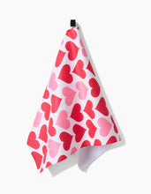 Load image into Gallery viewer, Geometry Blushing Hearts Tea Towel
