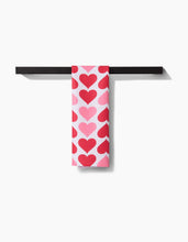 Load image into Gallery viewer, Geometry Blushing Hearts Tea Towel
