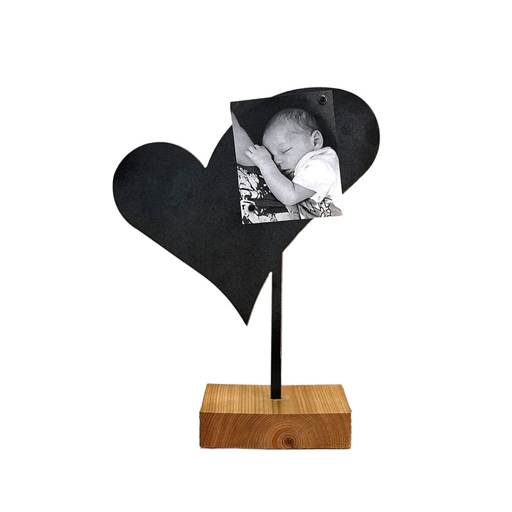 Prairie Dance Proudly Handmade in South Dakota, USA Dark Gray/raw steel Boho Heart, Metal Tabletop Heart Decoration