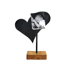 Load image into Gallery viewer, Prairie Dance Proudly Handmade in South Dakota, USA Dark Gray/raw steel Boho Heart, Metal Tabletop Heart Decoration
