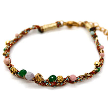 Load image into Gallery viewer, Lizou Jewelry - Bracelets Deep Red Braids &amp; Beads Bracelet
