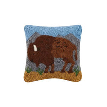 Load image into Gallery viewer, Peking Handicraft Home Accents Buffalo Landscape Hook Pillow
