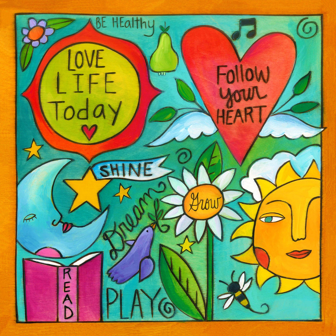 Sincerely Sticks Wall Art Busy Bee 9" x 9" Plaque